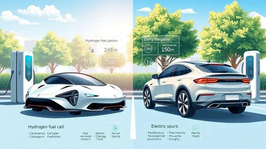 Comparação entre carros a hidrogênio e elétricos Comparação entre carros a hidrogênio e elétricos