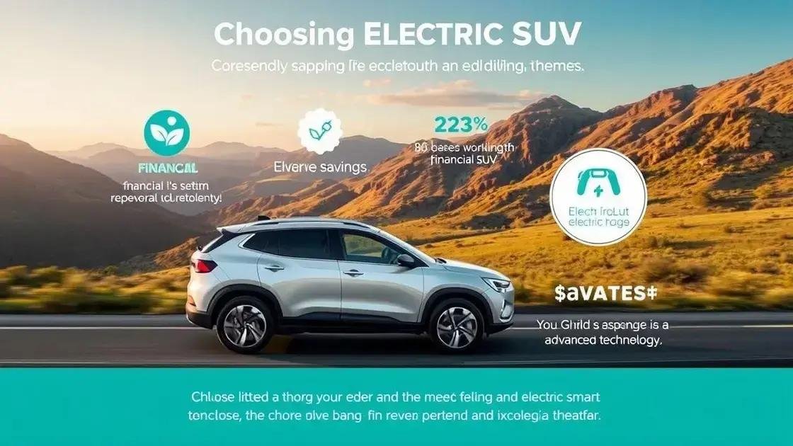 Vantagens de optar por um SUV elétrico