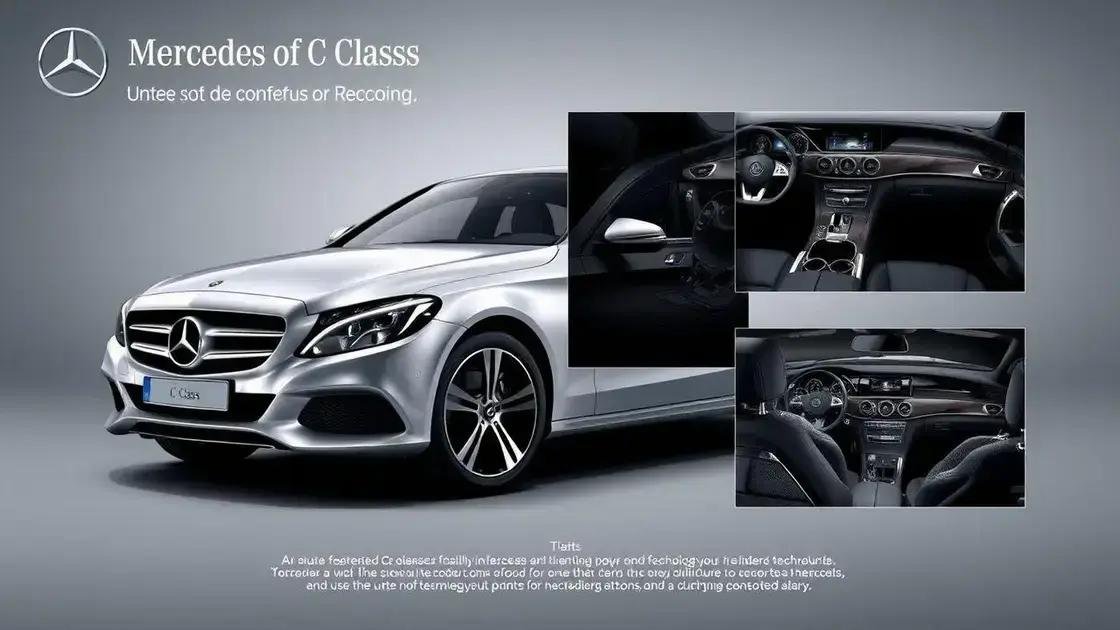 Diferenciais da Mercedes Classe C Diferenciais da Mercedes Classe C