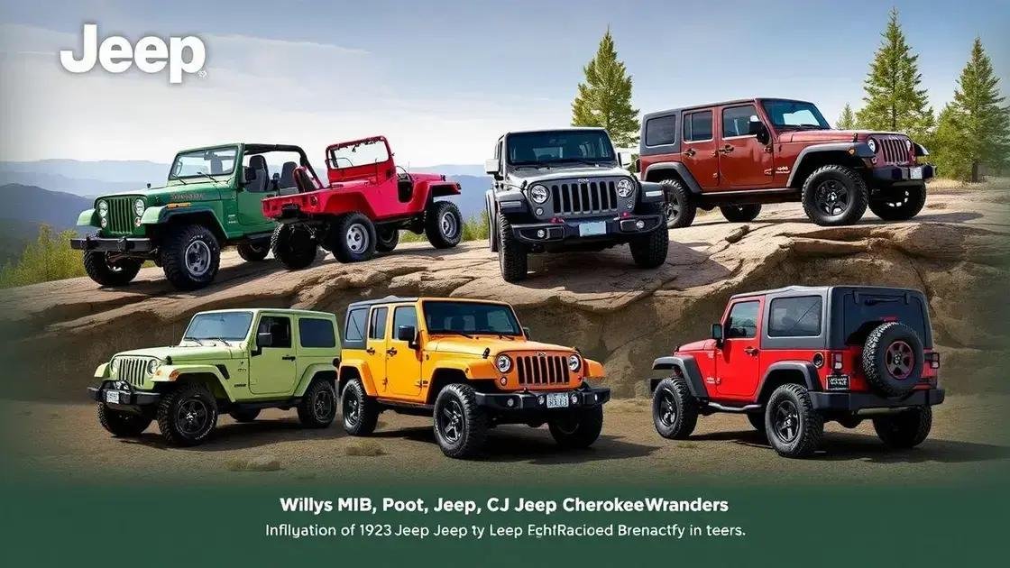 Os diferentes modelos Jeep e suas influências Os diferentes modelos Jeep e suas influências