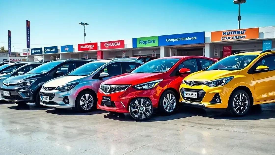 Principais modelos de hatch compactos no mercado Principais modelos de hatch compactos no mercado