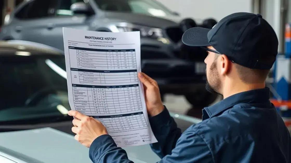 Importância do histórico de manutenção Importância do histórico de manutenção