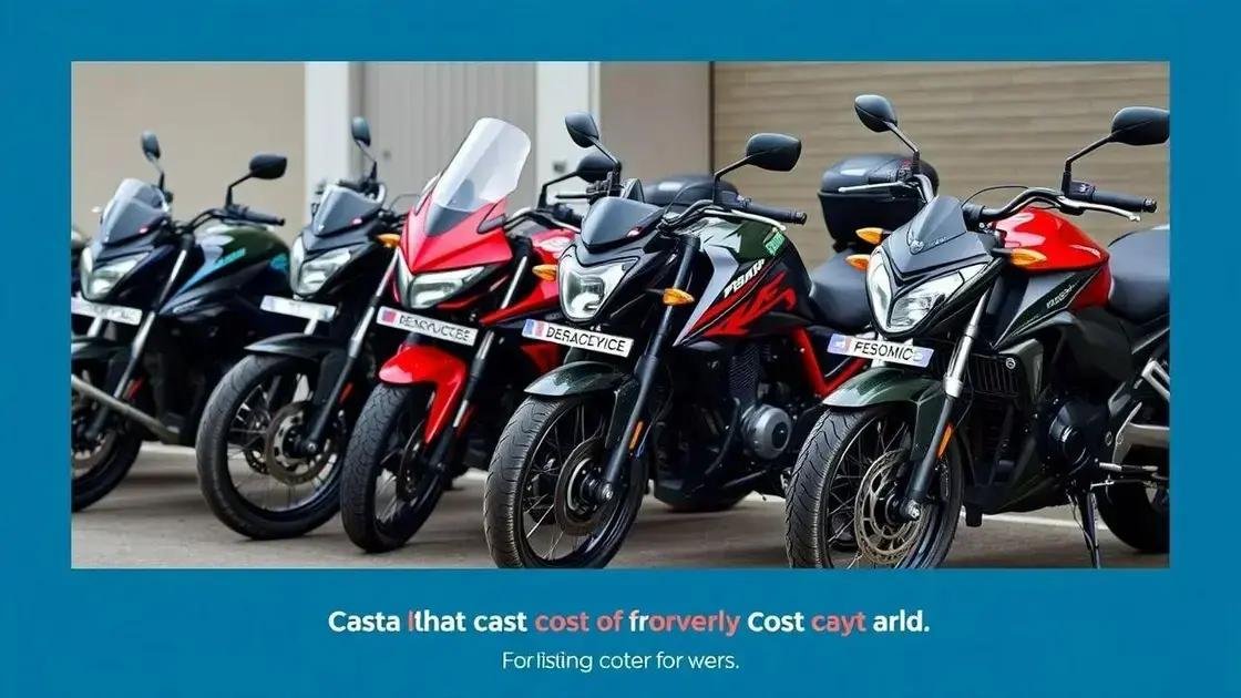 Comparativo das melhores motos custo-benefício Comparativo das melhores motos custo-benefício