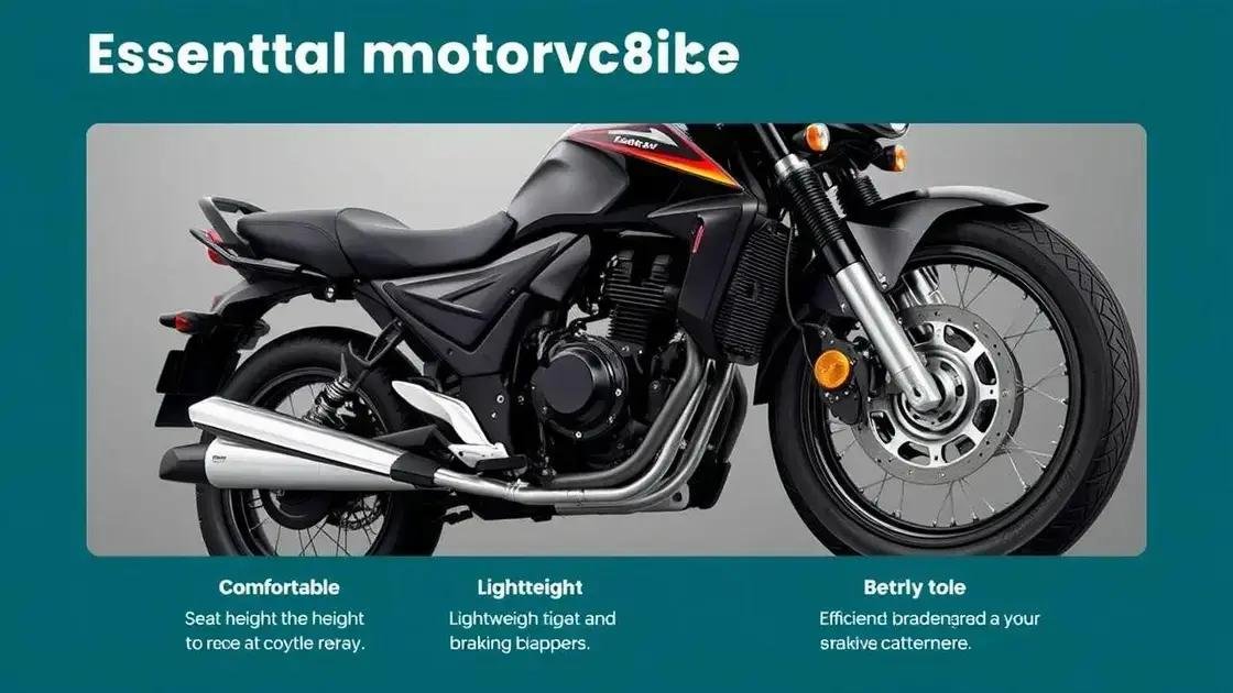Características essenciais em uma moto