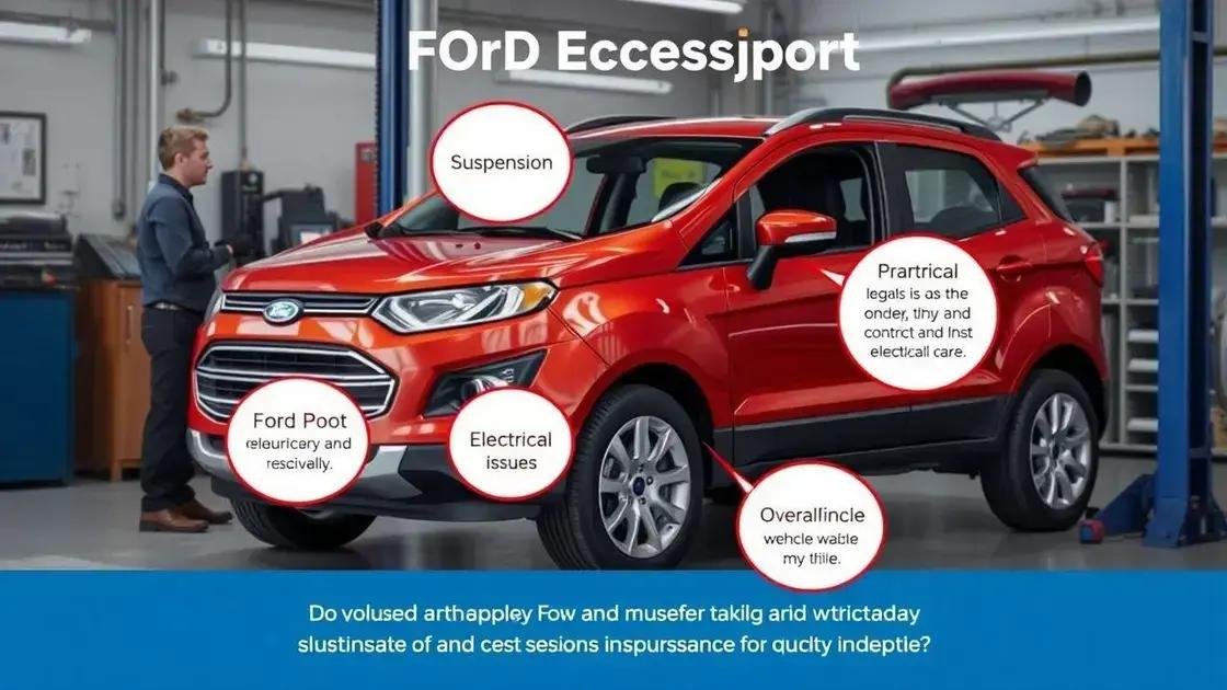 Quais são os principais problemas do ford ecosport usado?