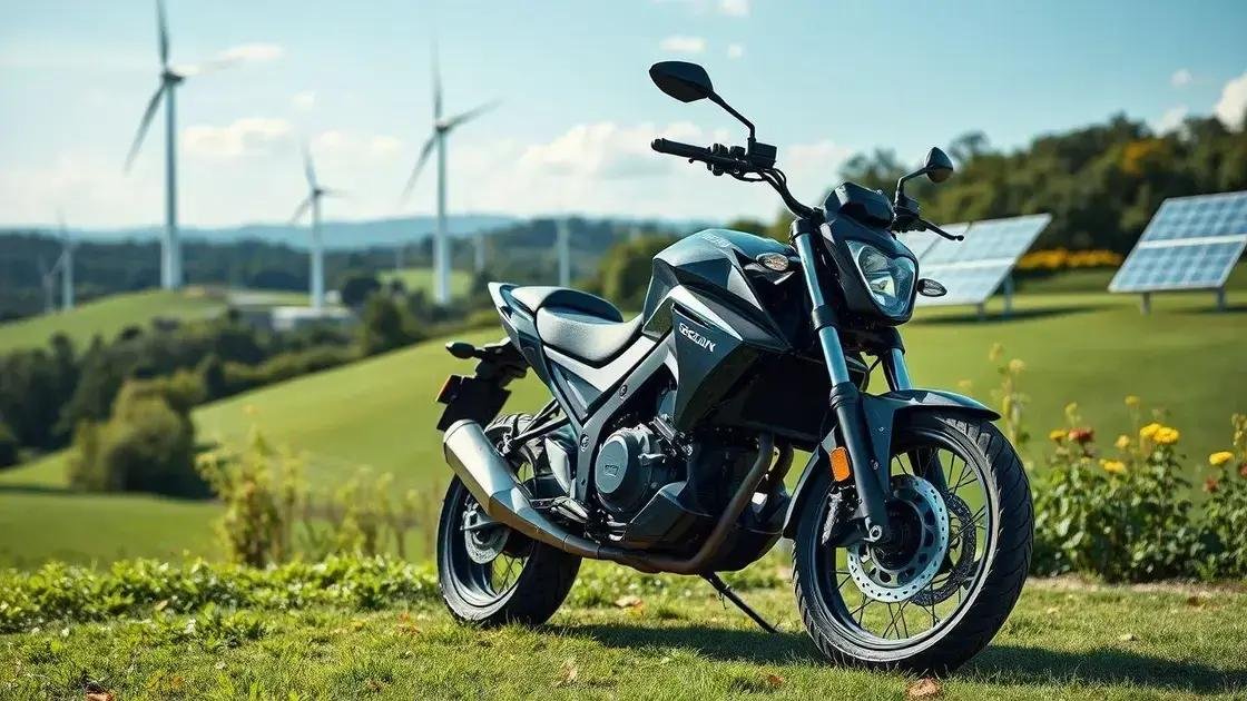 Vantagens sustentáveis das motos elétricas