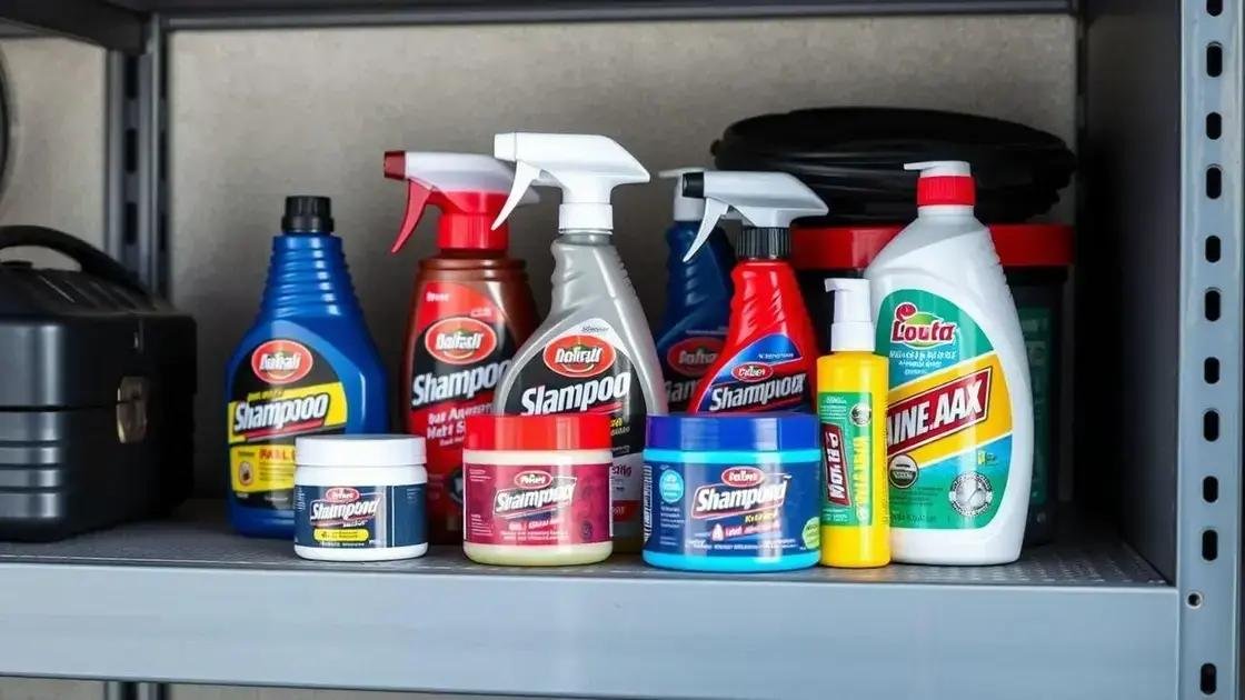 Tipos de produtos para limpeza e proteção Tipos de produtos para limpeza e proteção