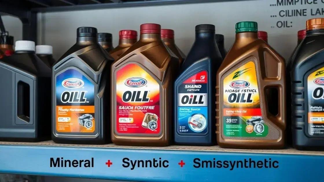 Tipos de óleo e suas diferenças Tipos de óleo e suas diferenças